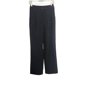 Nasty Gal‎ Fluid Pleat Taylored Trousers High Waist Dress Pants Black Sz 0 NWT